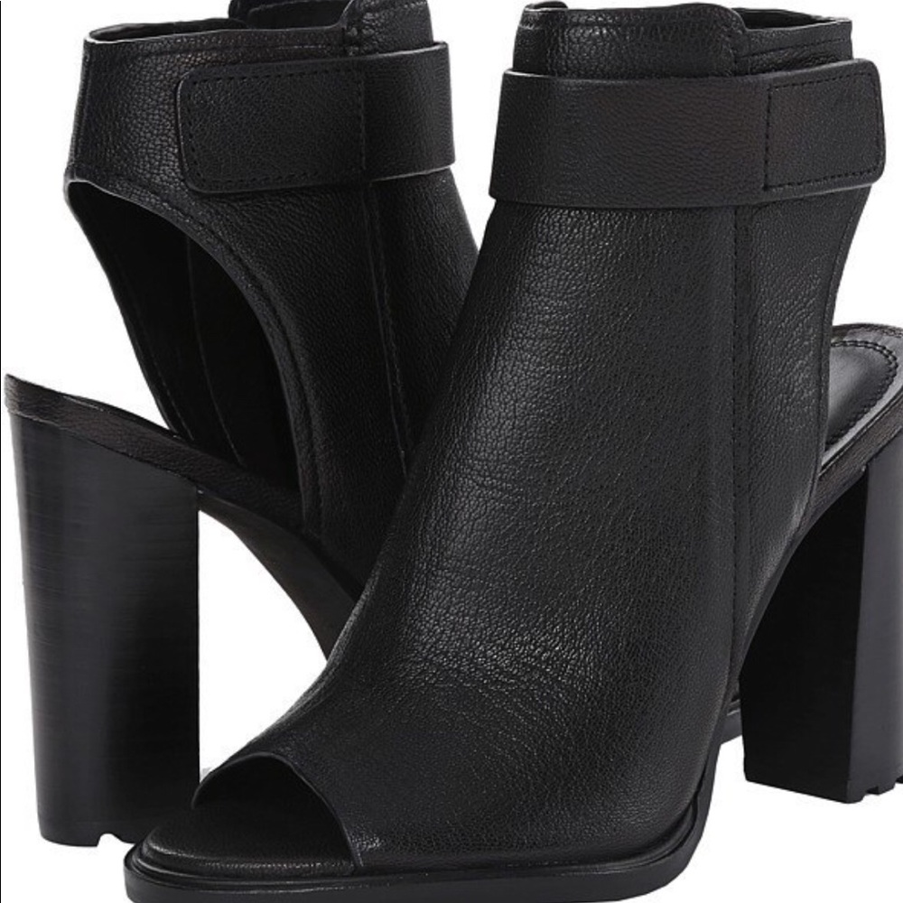 Calvin Klein Demetria Peep-Toe Booties Black 9.5 Worn Once